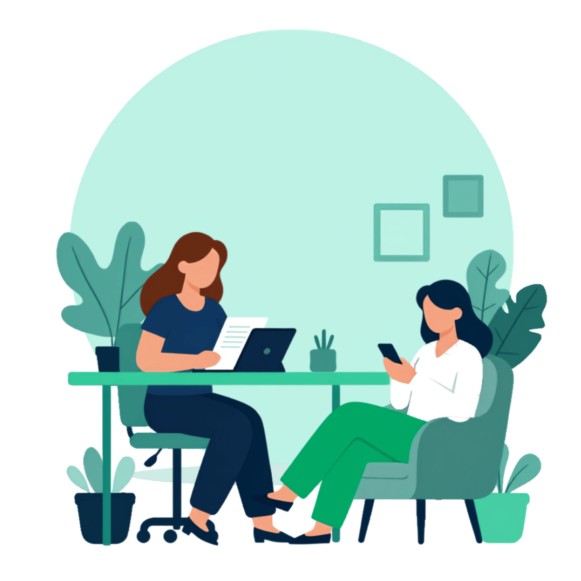 Patient speaking with a clinician